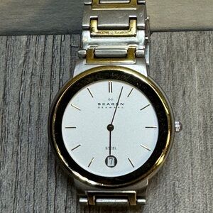 SKAGEN Denmark Steel 240LGX Quartz Analog Womens/Mens Watch, Needs New Battery!